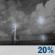 Tuesday Night: Isolated Showers And Thunderstorms then Areas Of Smoke