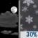 Saturday Night: Partly Cloudy then Chance Rain And Snow Showers