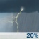This Afternoon: A slight chance of showers and thunderstorms after 3pm. Mostly cloudy, with a high near 71. South wind around 15 mph. Chance of precipitation is 20%. New rainfall amounts less than a tenth of an inch possible. This Afternoon: Slight Chance Showers And Thunderstorms
